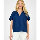 スタイルアンドコー レディース カットソー トップス Petite Ruffle-Trim Cotton Top, Exclusively at Macy's ...