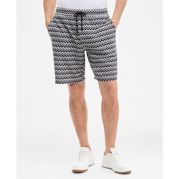 カールラガーフェルド メンズ カジュアルパンツ ボトムス Men's Zig-Zag Jacquard Shorts Lt Grey