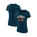カールバンクス レディース カットソー トップス Women's Navy Detroit Tigers Filigree Team Fitted T-Shir...