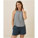 パクト レディース カットソー トップス Women's Organic Cotton Featherweight Slub Reversible Tank Smoke