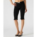 スティーブ マデン レディース カジュアルパンツ ボトムス Women's Pull-On Smocked Capri Pants Black