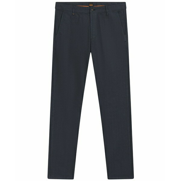 ヒューゴボス メンズ カジュアルパンツ ボトムス Men's Printed Stretch Cotton Slim-Fit Pants Dark Blue