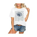 ゲームデイ レディース カットソー トップス Women's White Penn State Nittany Lions Bold Type Easy T-S...