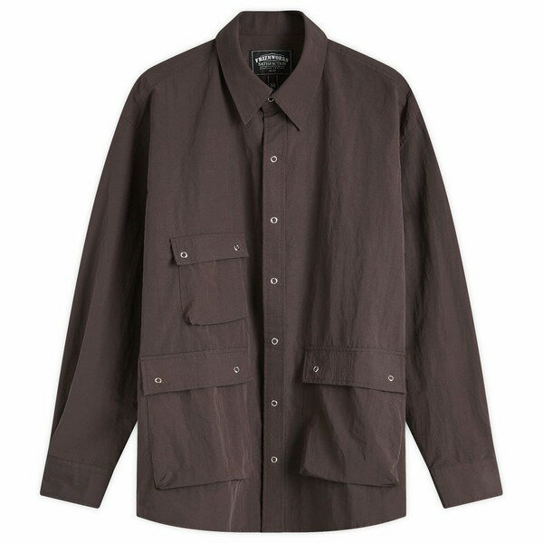 フリズムワークス メンズ シャツ トップス FrizmWORKS 3 Pocket Nylon Shirt Grey