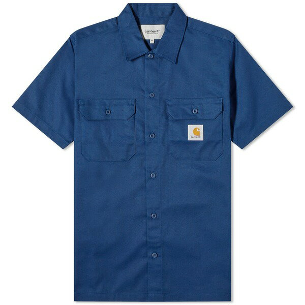 カーハート メンズ シャツ トップス Carhartt WIP Short Sleeve Master Shirt Blue