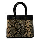 yz ro fB[X g[gobO obO Biba Leather Mini Tote Bag Snake