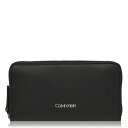 カルバンクライン 【送料無料】 カルバンクライン レディース 財布 アクセサリー Must Zip Around Purse Black BAX