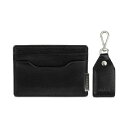 カルバンクライン メンズ 財布 アクセサリー Men's Atlas Leather Logo Card Case & Key Chain Black