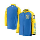 ナイキ メンズ ジャケット&ブルゾン アウター Men's Light Blue Boston Red Sox City Connect Baseball Dugout Full-Zip Jacket Light Blue