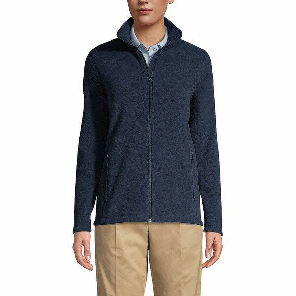 ランズエンド レディース ジャケット&ブルゾン アウター Women's Full-Zip Mid-Weight Fleece Jacket Classic navy