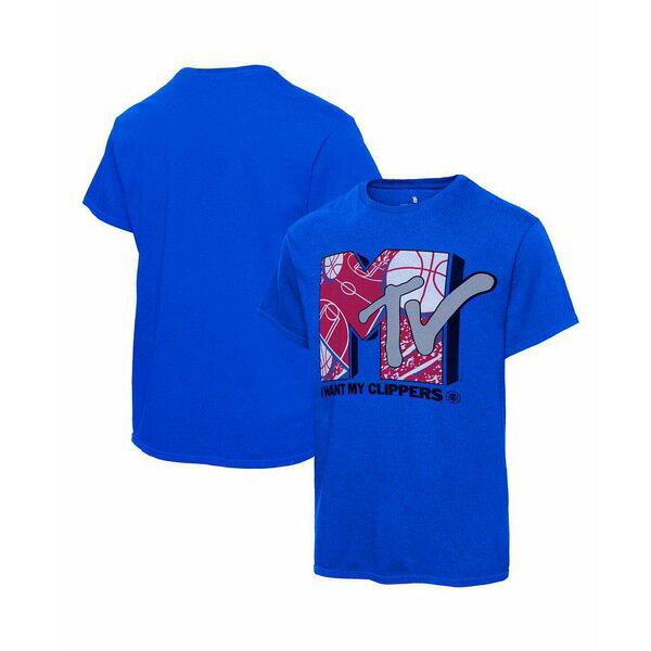 ジャンクフード レディース Tシャツ トップス Men 039 s Royal LA Clippers NBA x MTV I Want My T-shirt Royal