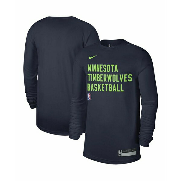 ナイキ レディース Tシャツ トップス Men's and Women's Navy Minnesota Timberwolves 2023/24 Legend On-Court Practice Long Sleeve T-shirt Navy