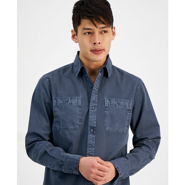 TAhvXXg[ Y Vc gbvX Men's Long Sleeve Twill Shirt, Created for Macy's Hammock