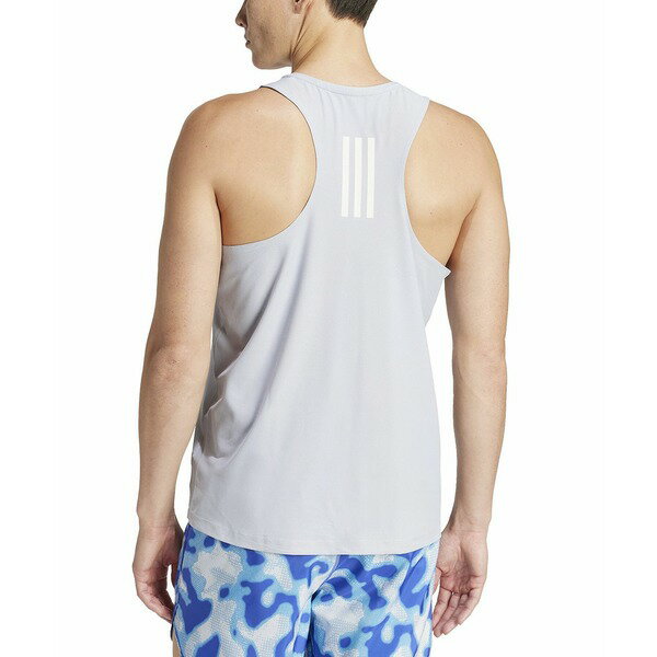 アディダス タンクトップ  メンズ アディダス メンズ カットソー トップス Men's Own The Run Moisture-Wicking Tank Top Halo Silver