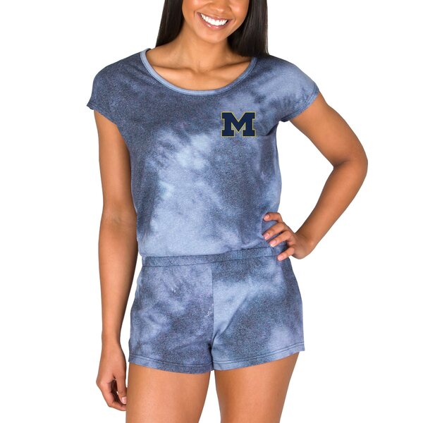 コンセプトスポーツ レディース ワンピース トップス Michigan Wolverines Concepts Sport Women's Marina Romper Navy