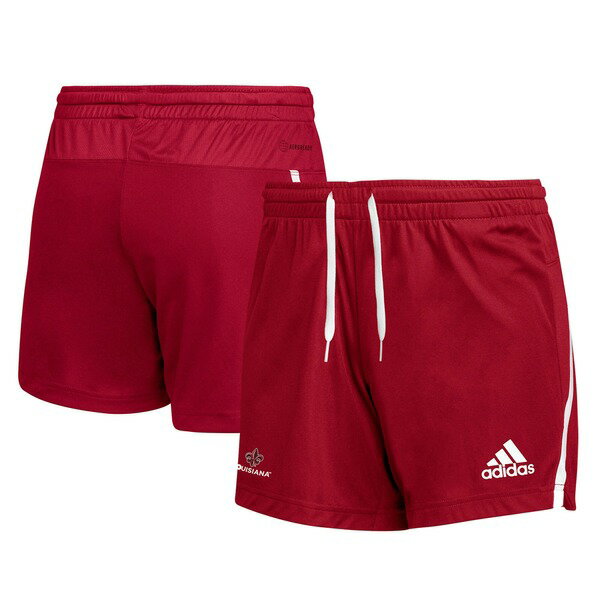 アディダス レディース カジュアルパンツ ボトムス Louisiana Ragin' Cajuns adidas Women's Sideline TeamIssued Shorts Cardinal