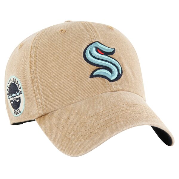 フォーティーセブン メンズ 帽子 アクセサリー Seattle Kraken '47 Earldor Clean Up Adjustable Hat Khaki