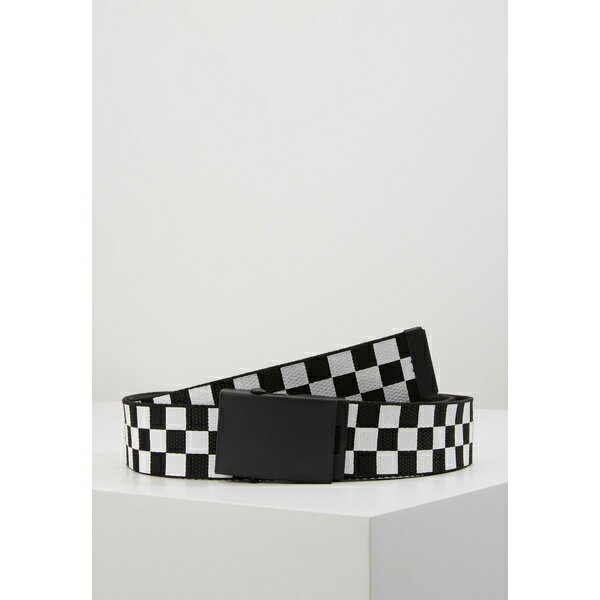 アーバン クラシックス レディース ベルト アクセサリー ADJUSTABLE CHECKER BELT - Belt - black/white