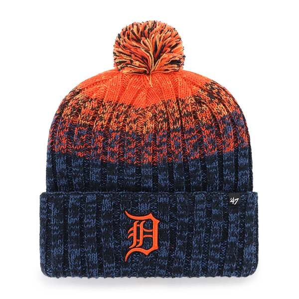 フォーティーセブン メンズ 帽子 アクセサリー Detroit Tigers '47 Cascade Cuffed Knit Hat with Pom Navy