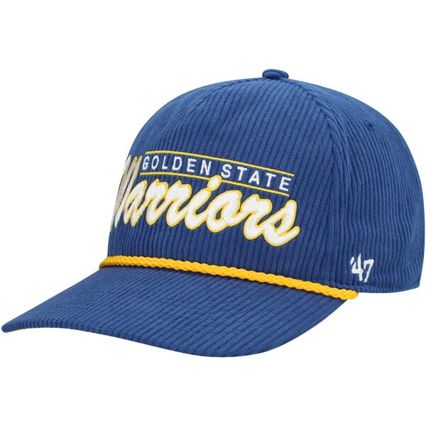 フォーティーセブン メンズ 帽子 アクセサリー Golden State Warriors '47 Double Header Sidepatch Cord Hitch Adjustable Hat Royal
