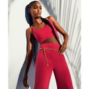 マイケルコース レディース カットソー トップス Women's Logo-Strap Cropped Sleeveless Top Deep Pink