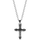 サットン バイ ローナ サットン レディース ネックレス・チョーカー・ペンダントトップ アクセサリー Sutton Stainless Steel Antique Cross Pendant Necklace Silver