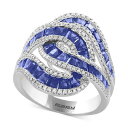 GtB[ RNV fB[X O ANZT[ EFFY&reg; Sapphire (3-1/3 ct. t.w.) & Diamond (1/2 ct. t.w.) Swirl Statement Ring in 14k White Gold 14K White Gold