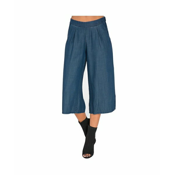 スタンダーズアンドプラクティス レディース カジュアルパンツ ボトムス Women 039 s Wide-Leg Crop Palazzo Gaucho Pants Medium blue