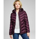 チャータークラブ レディース ジャケット＆ブルゾン アウター Women 039 s Packable Hooded Puffer Coat, Created for Macy 039 s Deep Plum