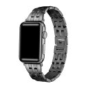 |bV ebN Y rv ANZT[ Men's Charlotte Stainless Steel Band for Apple Watch Size- 38mm, 40mm, 41mm Black