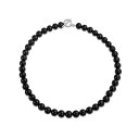 ブリング レディース ネックレス チョーカー ペンダントトップ アクセサリー Plain Simple Basic Western Jewelry Classic Black Onyx Round 10MM Bead Strand Necklace For Women Teen Silver Plated Clasp 18 Inch Black onyx