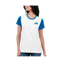 カールバンクス レディース Tシャツ トップス Women's White, Blue Detroit Lions Fashion Illustration T-shirt White, Blue