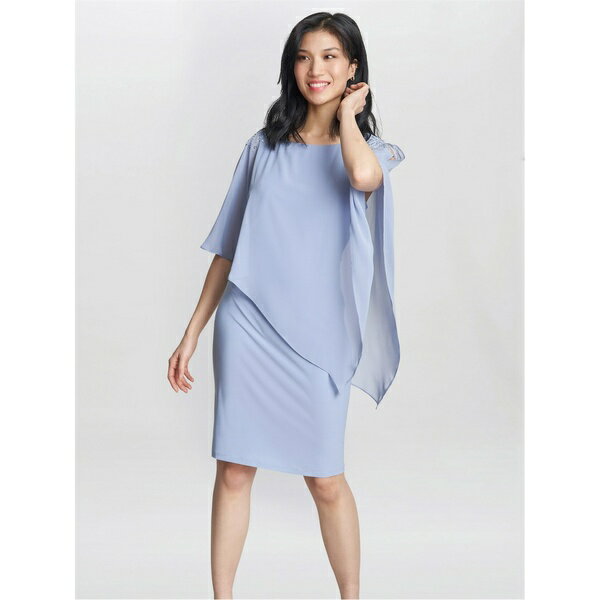 ジーナバッコーニ レディース ワンピース トップス Zenna Beaded Shoulder Chiffon Dress