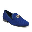 ステイシーアダムス メンズ スリッポン・ローファー シューズ Valet Velvet Loafer Navy