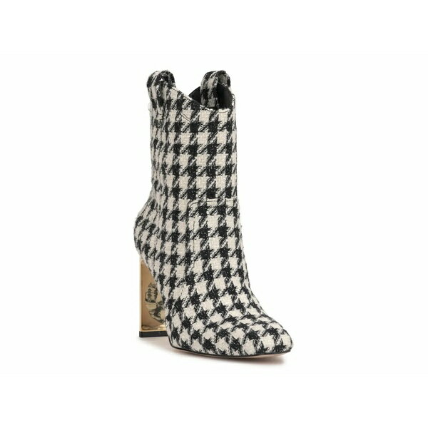 ジェシカシンプソン レディース ブーツ シューズ Xovira Bootie Black/White Houndstooth Print Fabric