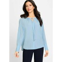 オルセン レディース カットソー トップス Women's Solid Tunic Blouse Lt blue