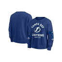 ファナティクス レディース カットソー トップス Women's Blue Tampa Bay Lightning Go Team Pullover Sweat...