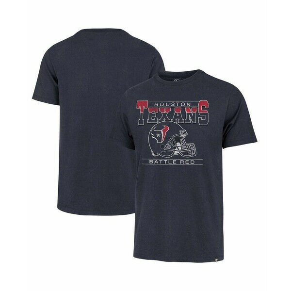 47ブランド メンズ シャツ トップス Men's Navy Distressed Houston Texans Gridiron Classics Time Lock Franklin T-shirt Navy