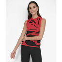 ダナ キャラン ニューヨーク レディース ニット&セーター アウター Women's Crewneck Sleeveless Sweater Watermelon Sugar/black