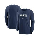 ナイキ レディース カットソー トップス Women's Navy Atlanta Braves Authentic Collection Legend Per...