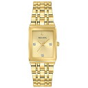 ブロバ レディース 腕時計 アクセサリー Women's Futuro Diamond-Accent Gold-Tone Stainless Steel Bracelet Watch 20.5x31.5mm No Color(2)