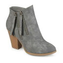 ジャーニーコレクション レディース ブーツ シューズ Women's Vally Double Zipper Bootie Grey