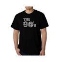 エルエーポップアート メンズ Tシャツ トップス Mens Word Art T-Shirt - The 90's Black(4)