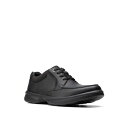 クラークス メンズ ドレスシューズ シューズ Men's Bradley Vibe Lace-Up Shoes Black Tumbled