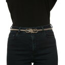 ジャニ ベルニーニ レディース ベルト アクセサリー Women's Sailor Knot Cobra Stretch Belt Silver