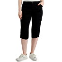 スタイルアンドコー レディース カジュアルパンツ ボトムス Women's Cargo Capri Pants, 2-24W, Created for Macy's Deep Black
