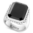 エフィー コレクション レディース リング アクセサリー EFFY® Men's Onyx Ring in Sterling Silver Sterling Silver