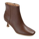 ジャーニーコレクション レディース ブーツ シューズ Women's Kelssa Square Toe Booties Brown