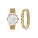 ジョーンズニューヨーク レディース 腕時計 アクセサリー Men's Analog Gold-Tone Metal Alloy Bracelet Watch, ...