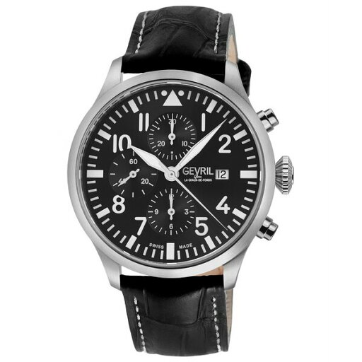 ジェビル レディース 腕時計 アクセサリー Men's Vaughn Swiss Automatic Black Italian Leather Strap Watch 44mm Silver ジェビル レディース 腕時計 アクセサリー Men's Vaughn Swiss Automatic Black Italian Leather Strap Watch 44mm Silver